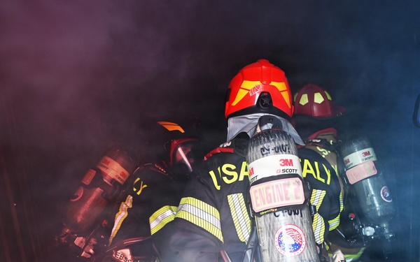 Firefighters Practice Domestic Fire Response in Italy