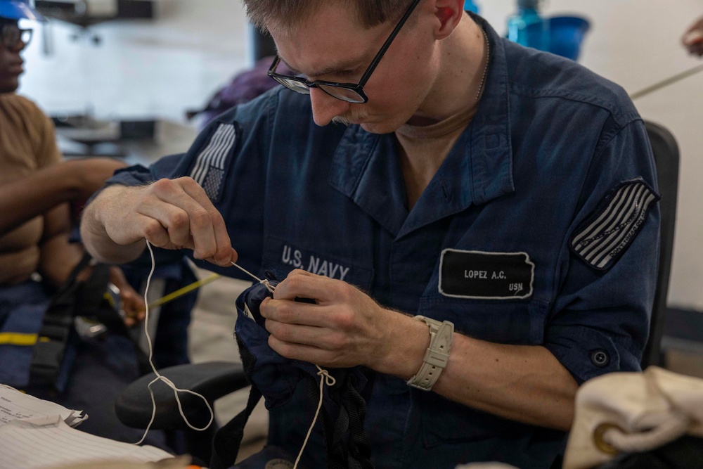 Deck Department Maintenance on USS Bataan (LHD 5)