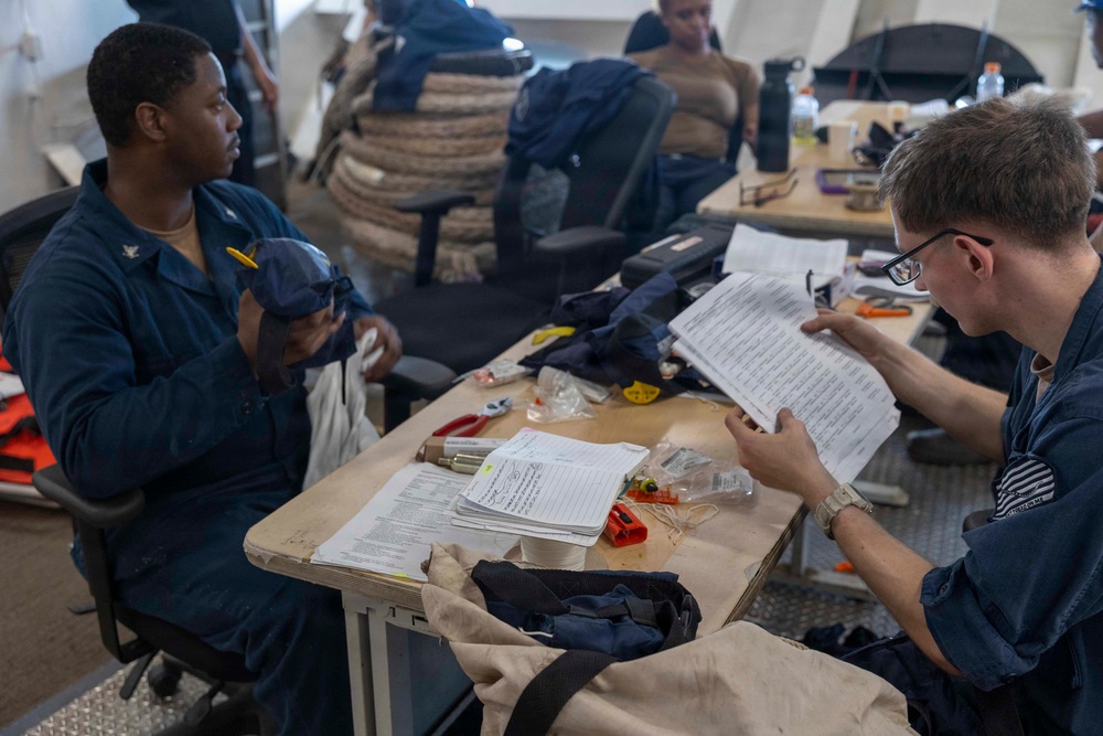Deck Department Maintenance on USS Bataan (LHD 5)