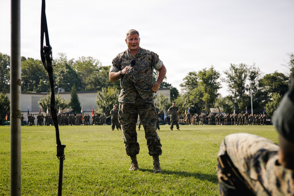 The Basic School change of command ceremony