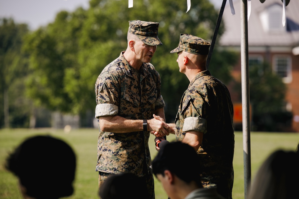 The Basic School change of command ceremony