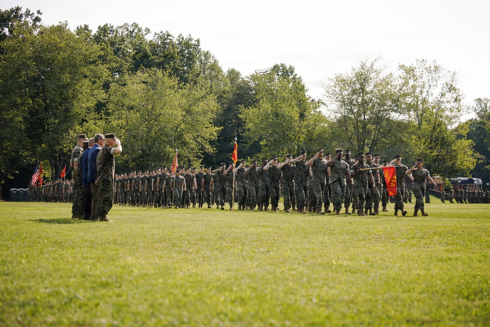 The Basic School change of command ceremony