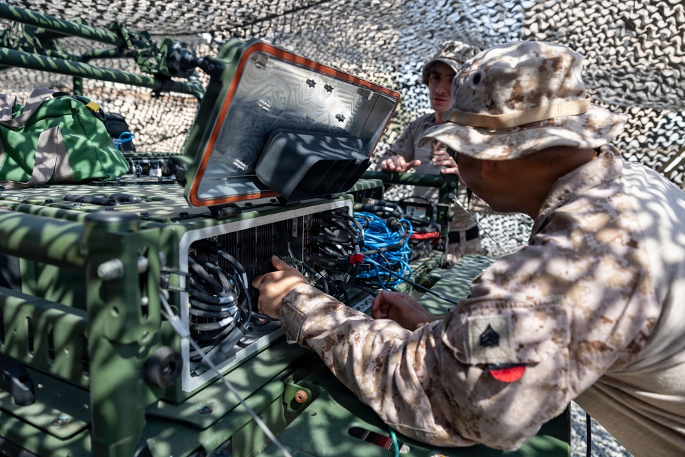 11th MEU Marines, Conduct A Functions Check On A Mobile Network System