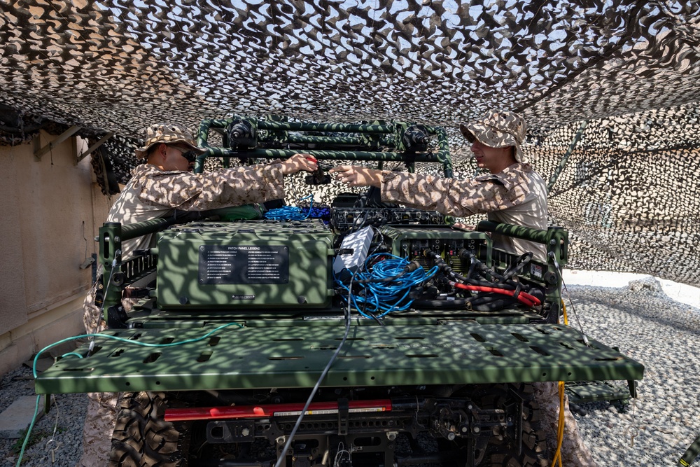 11th MEU Marines, Conduct A Functions Check On A Mobile Network System