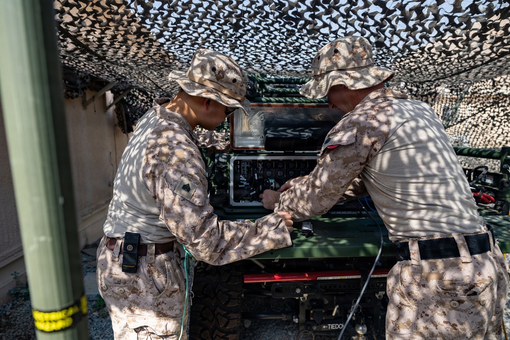 11th MEU Marines, Conduct A Functions Check On A Mobile Network System