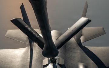 KC-135 refuels F-35s for CENTCOM security