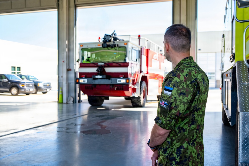 An Estonian Air Force reservist visited Ebbing ANGB as part of the MREP