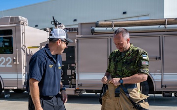 An Estonian Air Force reservist visited Ebbing ANGB as part of the MREP