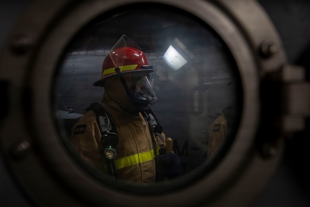 DDG 117 Conducts A Fire Drill