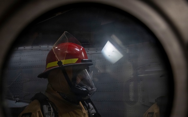 DDG 117 Conducts A Fire Drill