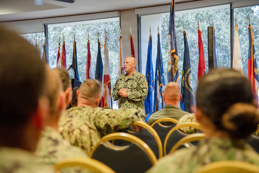Commander, Navy Personnel Command Rear Adm. Kevin Kennedy and FORCM Bill Houlihan visit Naval Air Station Jacksonville