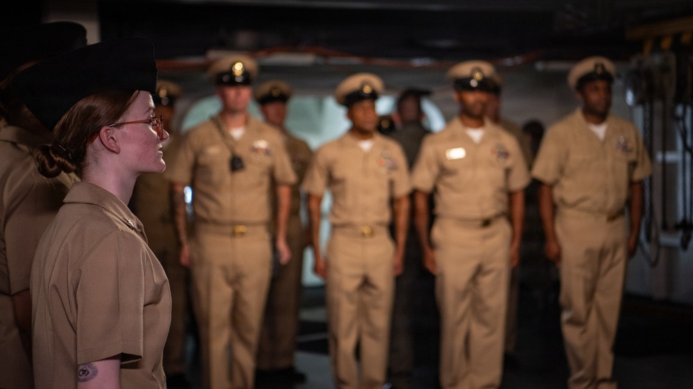 USS John C. Stennis Conducts Uniform Inspection
