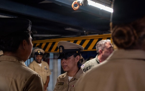 USS John C. Stennis CMC Inspects Uniforms