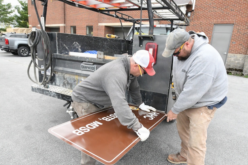 Sign replacements at Fort Drum improve standardization, reflect changes in 10th Mountain Division