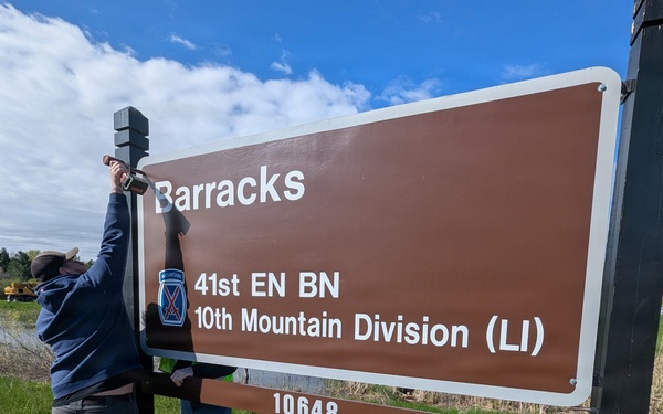 Sign replacements at Fort Drum improve standardization, reflect changes in 10th Mountain Division