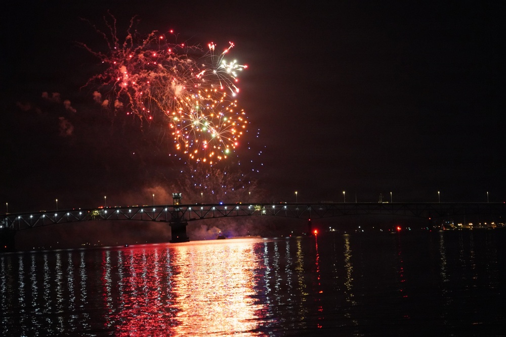 Fireworks viewing at NWS Yorktown's R-3 Pier