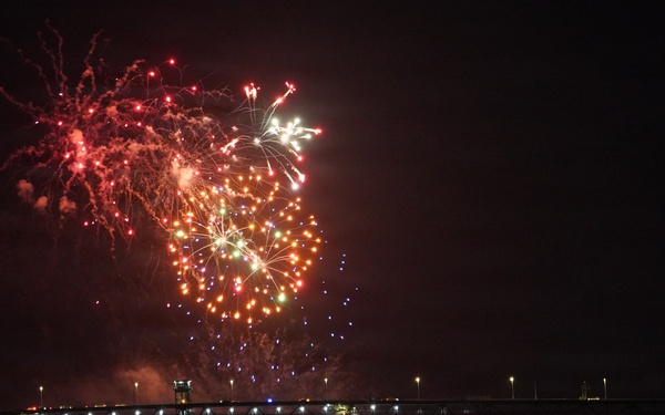 Fireworks viewing at NWS Yorktown's R-3 Pier