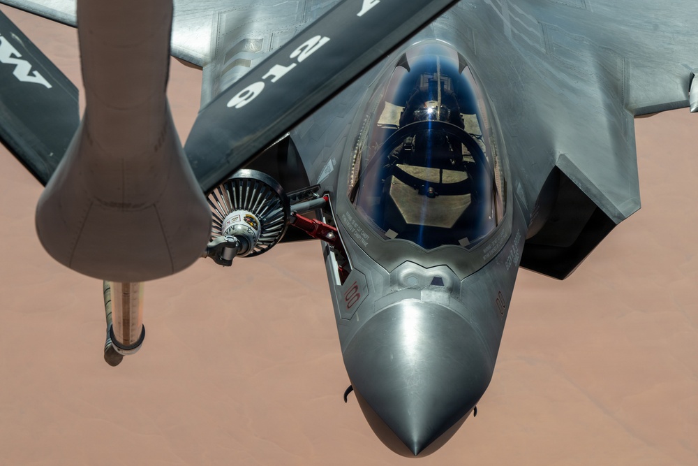 KC-135 refuels F-35Cs providing joint support