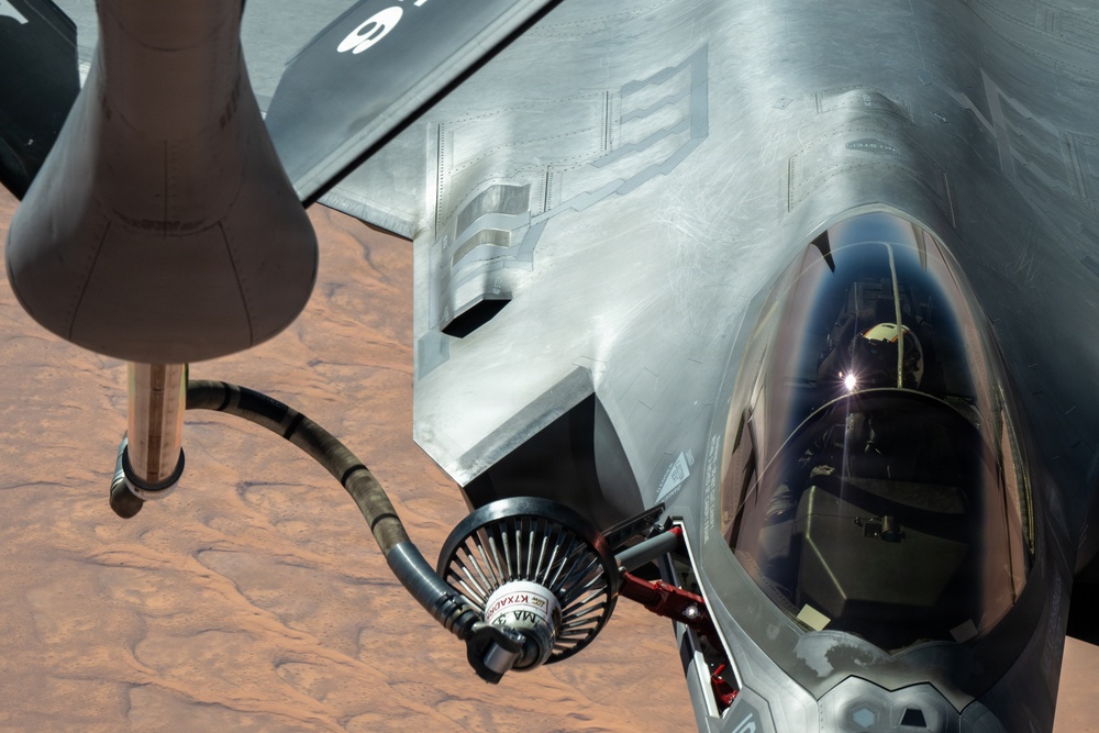 KC-135 refuels F-35Cs providing joint support