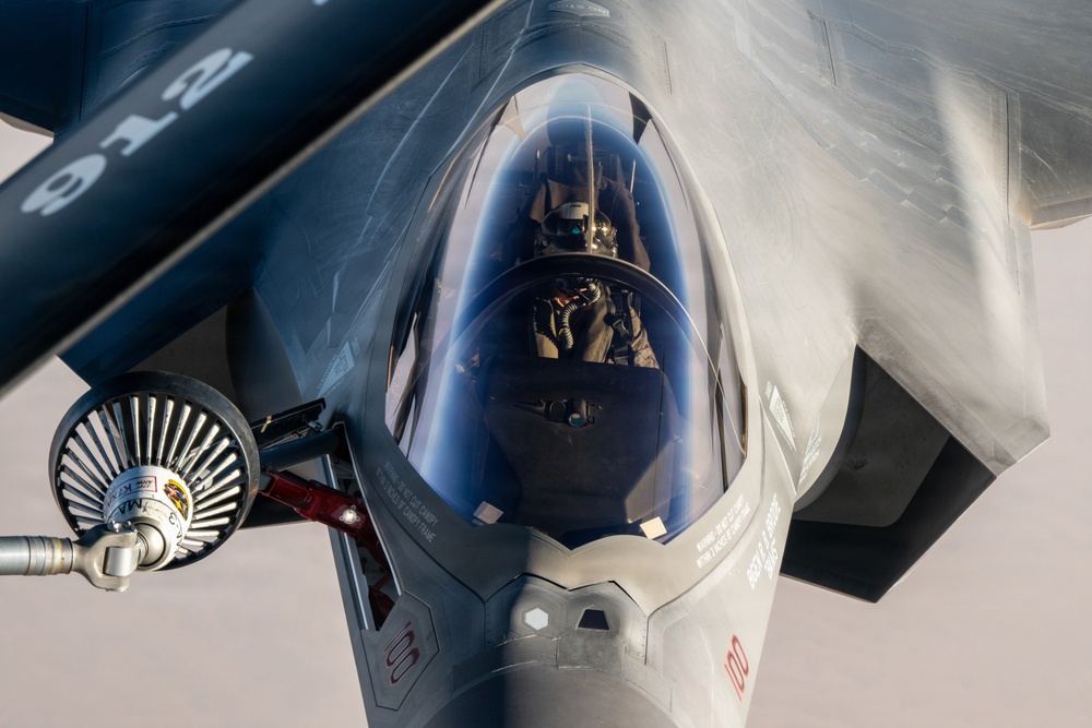 KC-135 refuels F-35Cs providing joint support