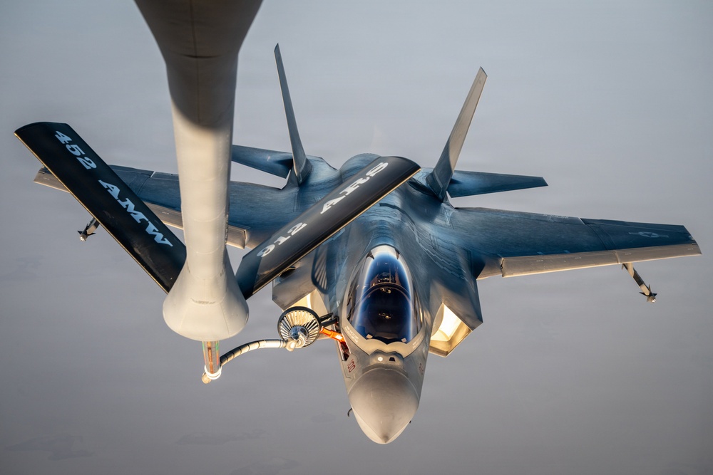 KC-135 refuels F-35Cs providing joint support