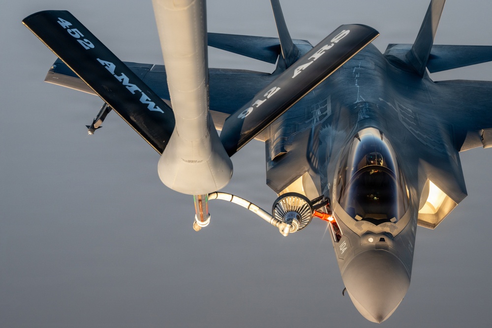KC-135 refuels F-35Cs providing joint support