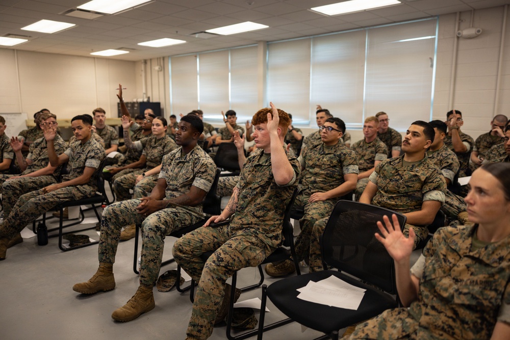 2nd Marine Logistics Group hosts Noncommissioned Officer Ethics Course