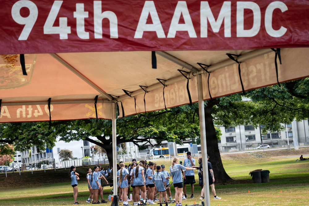 94th Army Air and Missile Defense Command Soldiers conduct Army Day for Youth Impact Program kids