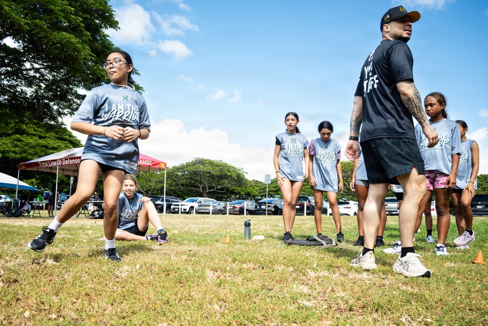 94th Army Air and Missile Defense Command Soldiers conduct Army Day for Youth Impact Program kids
