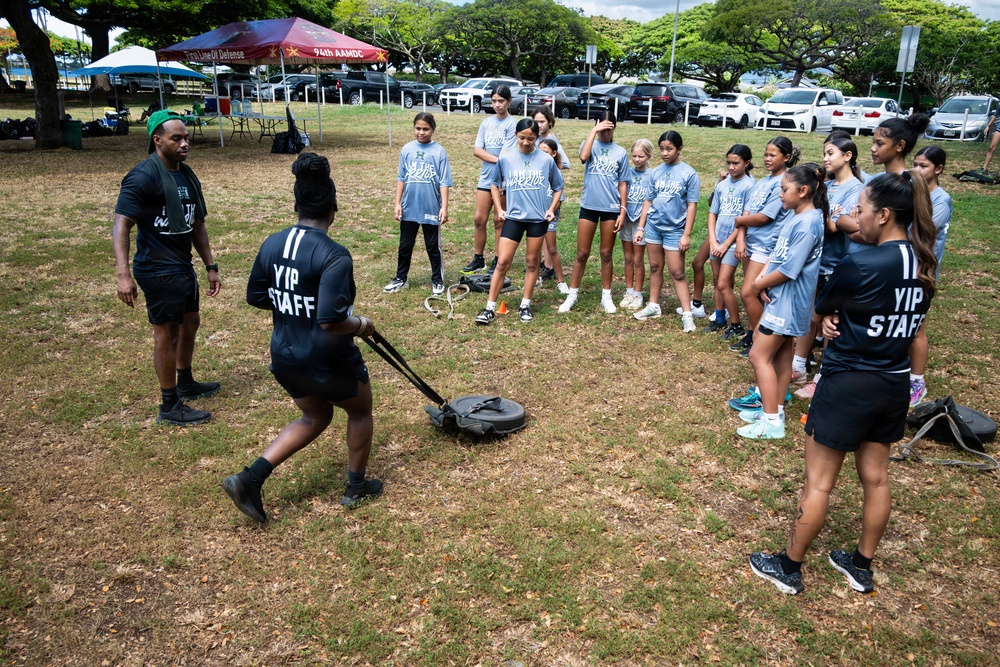 94th Army Air and Missile Defense Command Soldiers conduct Army Day for Youth Impact Program kids