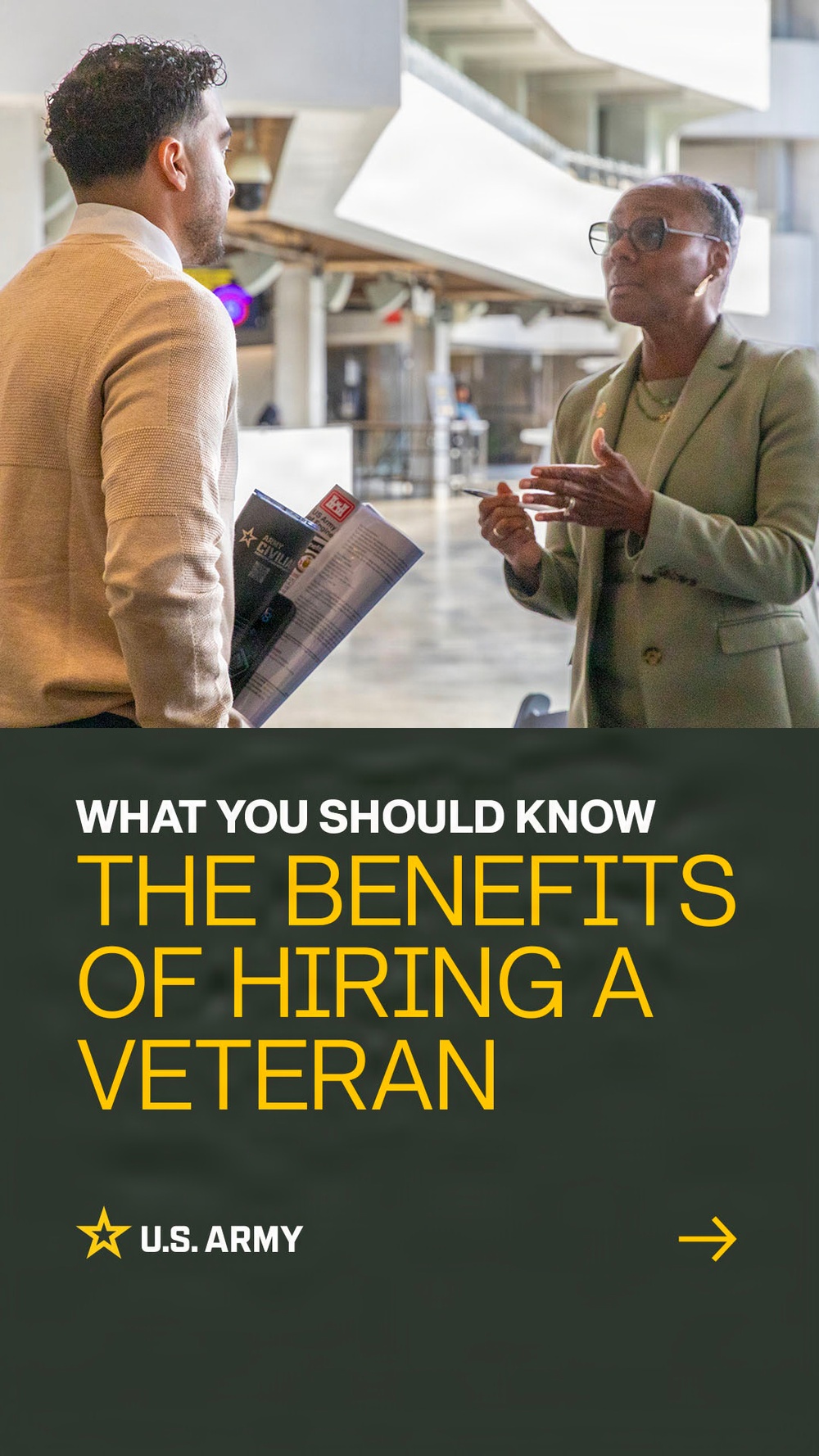 Social 9x16 Graphics: The Benefits of Hiring a Veteran [1 of 5]
