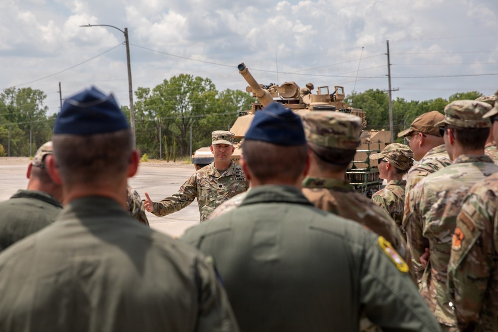 U.S. Air Force Command and General Staff College students visit Fort Riley