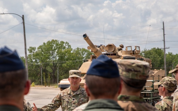 U.S. Air Force Command and General Staff College students visit Fort Riley