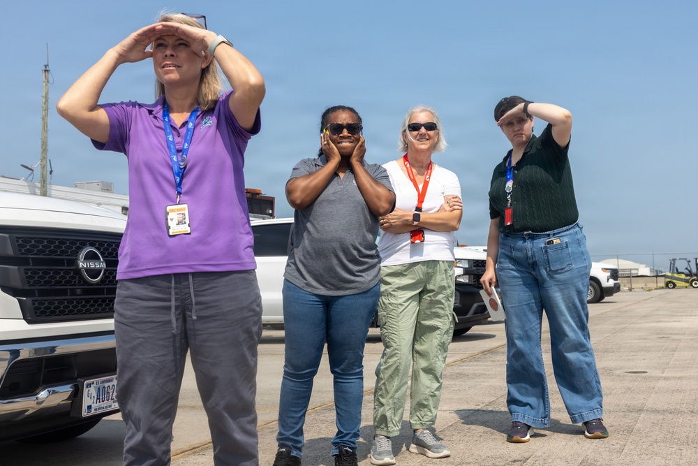 Educators with the Kenan Fellows Program tour MCAS Cherry Point