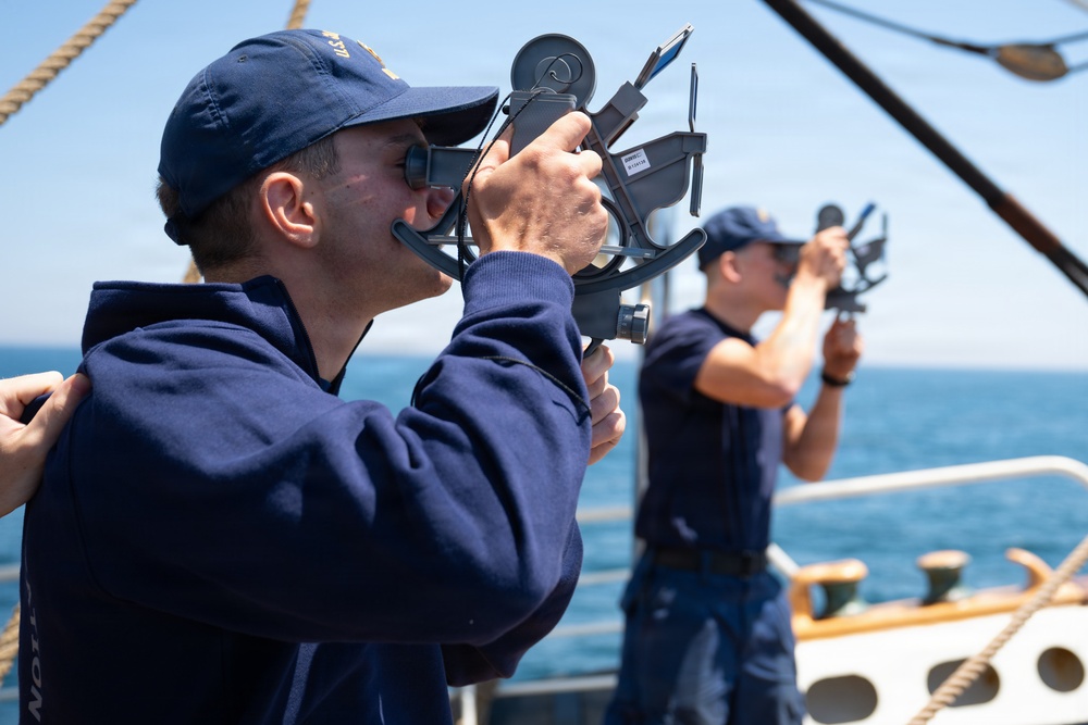 CGA cadets train in celestial navigation aboard USCGC Eagle