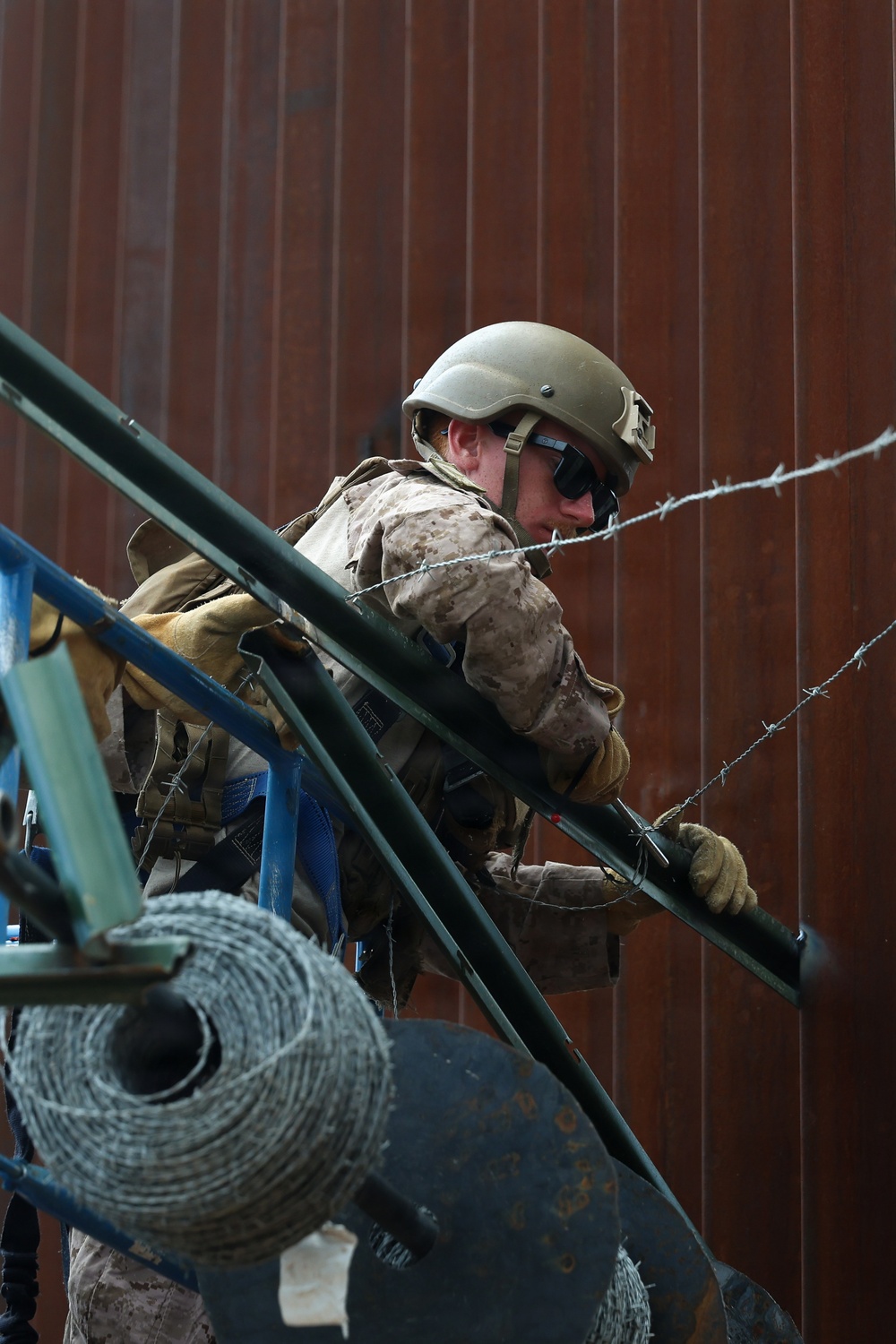 Strengthening the Barrier: JTF-SB Marines conduct barrier reinforcement operations