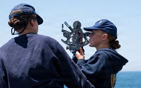 CGA cadets train in celestial navigation aboard USCGC Eagle