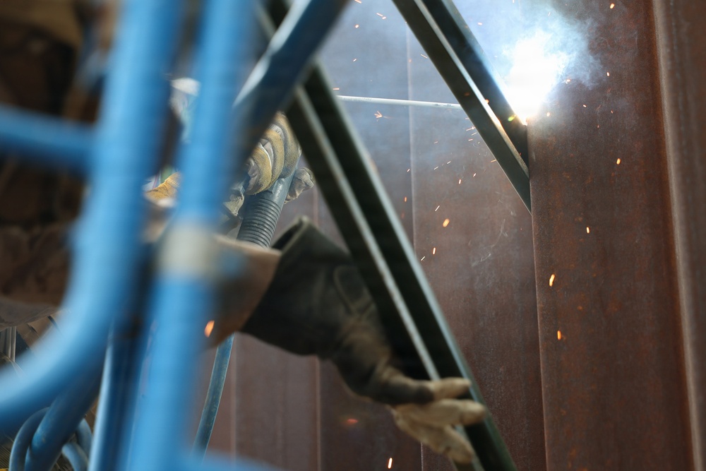 Strengthening the Barrier: JTF-SB Marines conduct barrier reinforcement operations
