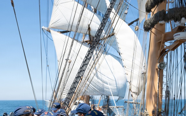 CGA Cadets train in celestial navigation aboard USCGC Eagle