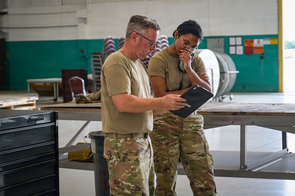 165th Airlift Wing crew chiefs validate newly delivered C-130J Super Hercules during acceptance inspection