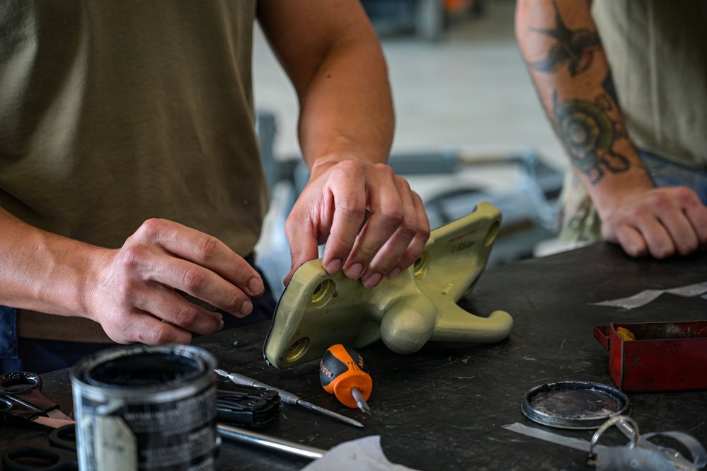 165th Airlift Wing crew chiefs validate newly delivered C-130J Super Hercules during acceptance inspection