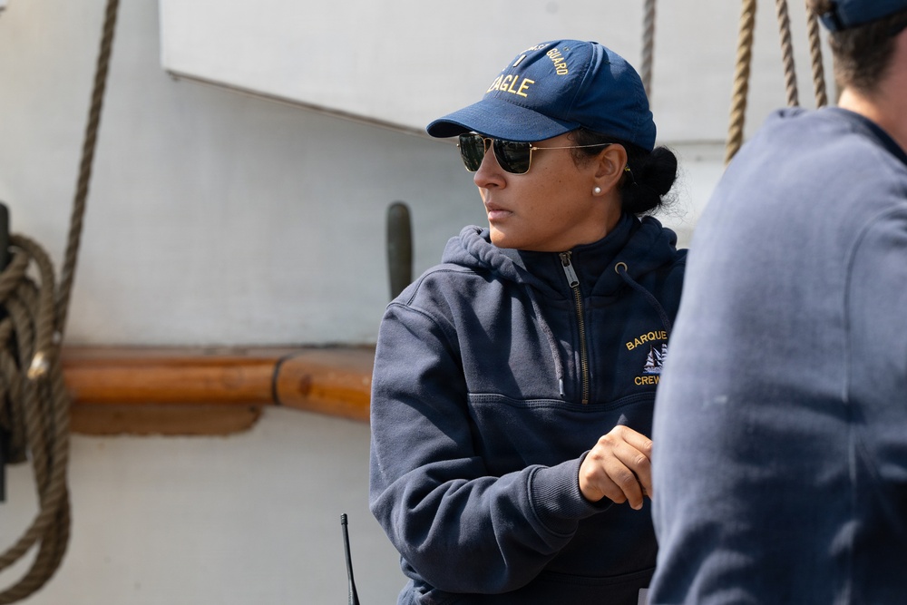 CGA Cadets train in celestial navigation aboard USCGC Eagle