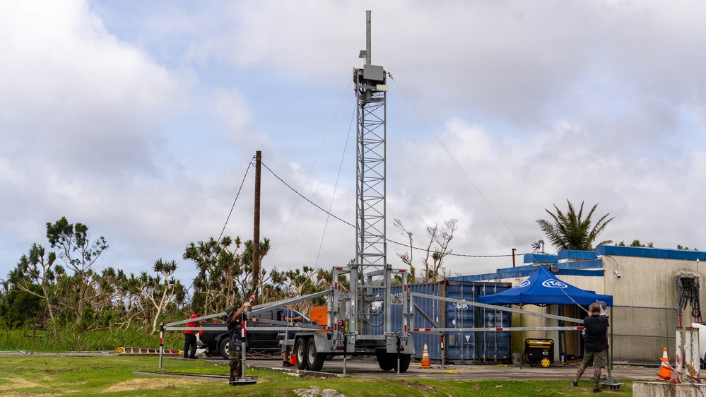 Temporary Tower Restores Internet Access in Rota After Super Typhoon Bavi