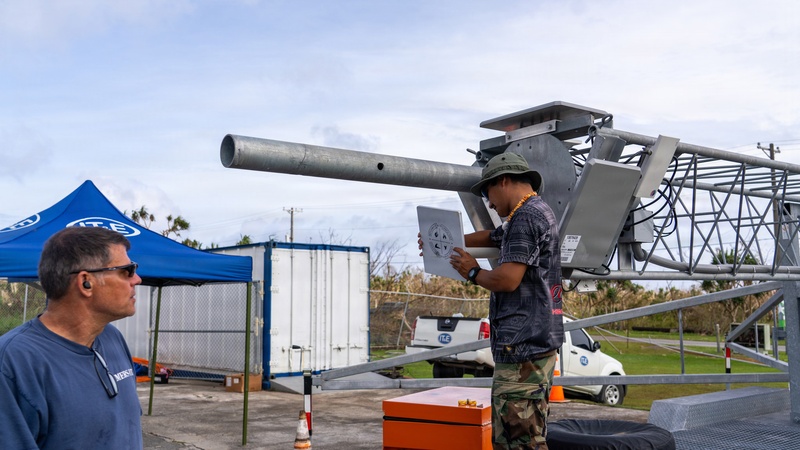 Temporary Tower Restores Internet Access in Rota After Super Typhoon Bavi