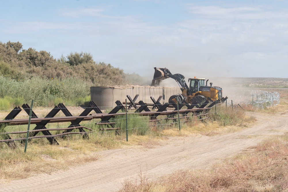 HESCO Barrier installation continues at National Defense Area 2
