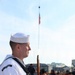 Navy Band Northeast’s Trident Brass Quintet performed aboard USS Constitution while underway during Sail Boston