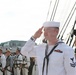 Navy Band Northeast’s Trident Brass Quintet performed aboard USS Constitution while underway during Sail Boston