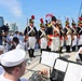 Navy Band Northeast’s Trident Brass Quintet performed aboard USS Constitution while underway during Sail Boston
