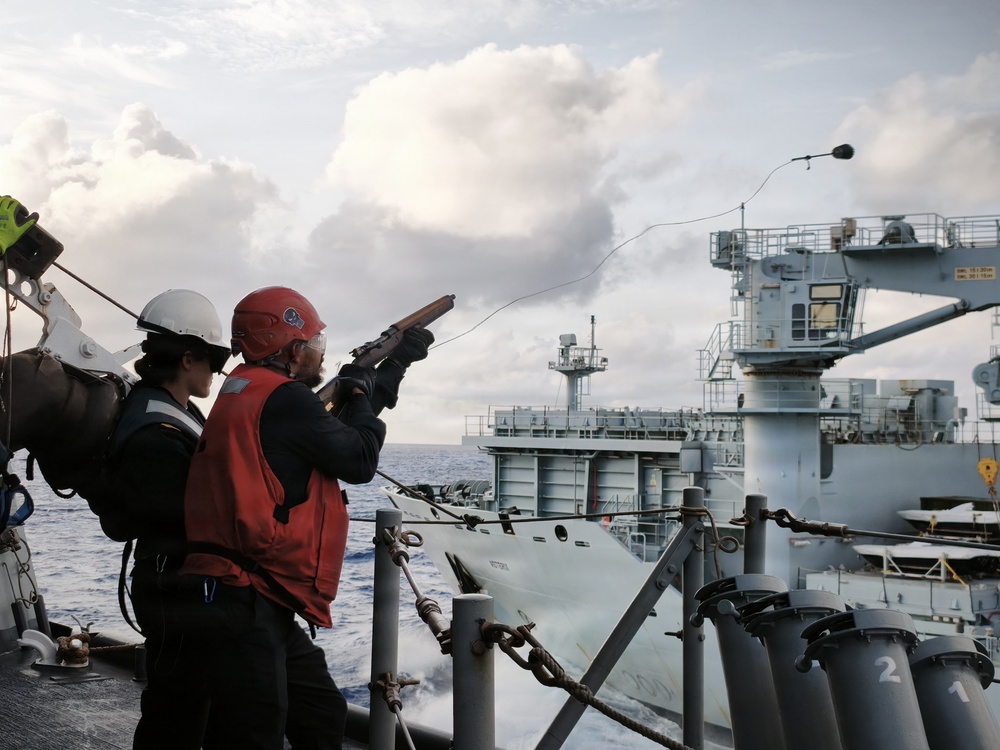 Spanish Navy Ship conducts a replenishment at sea with Royal Canadian Navy during RIMPAC 2026