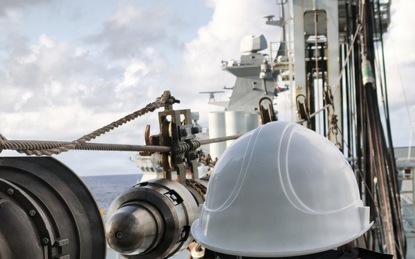 Spanish Navy Ship conducts a replenishment at sea with Royal Canadian Navy during RIMPAC 2026